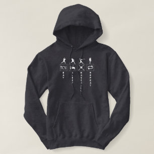 Sudadera Cita divertida de béisbol Come Duerme Repite
