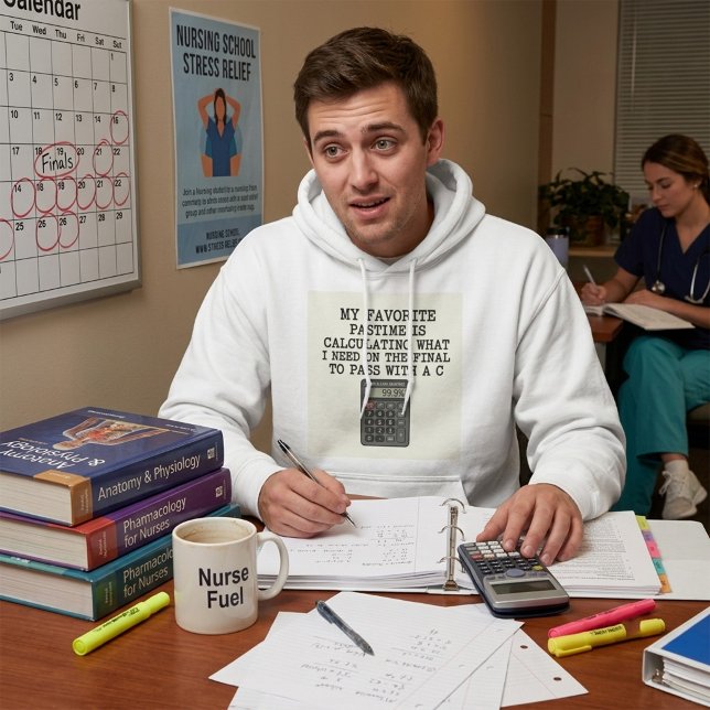 Sudadera Cita divertida de calculadora de examen final de e (Subido por el creador)