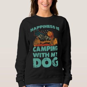 Sudadera Cita divertida de camping La felicidad está acampa