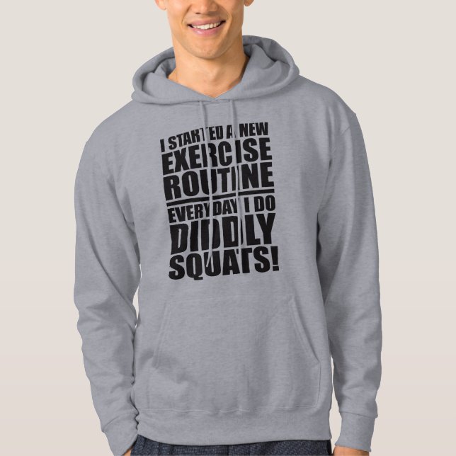 Sudadera Cita divertida de gimnasio - Cualidades curiosas (Anverso)