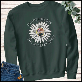 Sudadera Cita divertida de mamá blanca y verde 1 foto de fl