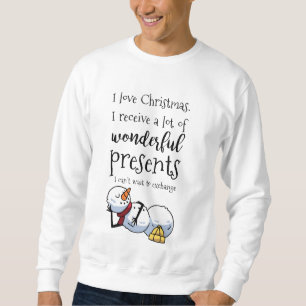 Sudadera Cita Divertida de Muñeco de Nieve Durmiendo