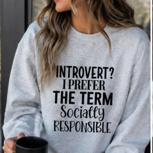 Sudadera Cita Divertida para Introvertidos Socialmente Resp