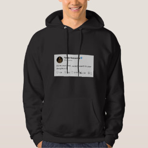 Sudadera cita en blanco oscuro y profundo