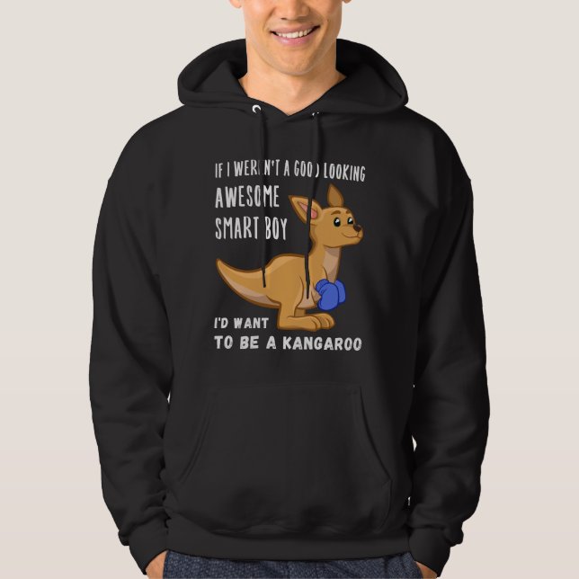 Sudadera Cita graciosa de canguro que dice frase corta (Anverso)