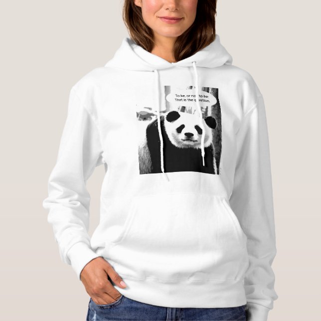 Sudadera Cita Hamlet Panda Oso Mujeres Elegantes Modernas (Anverso)