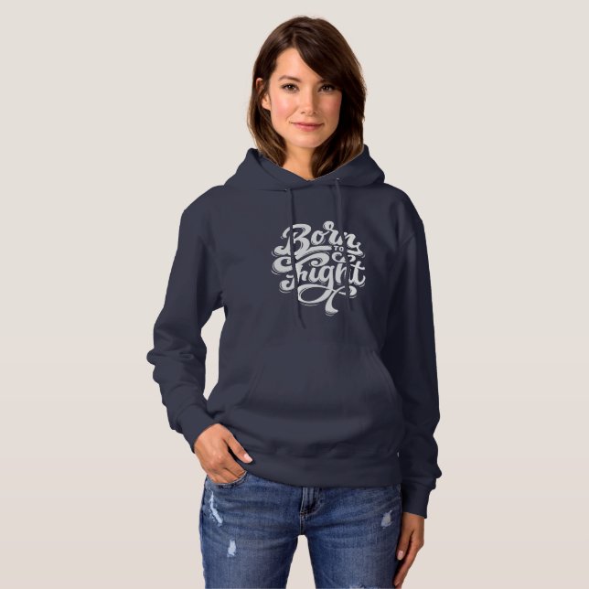 Sudadera Cita Inspiradora Nacida Para Luchar (Anverso completo)