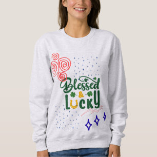 Sudadera Cita Irlandesa Afortunada y Adorable Tipografía Ve