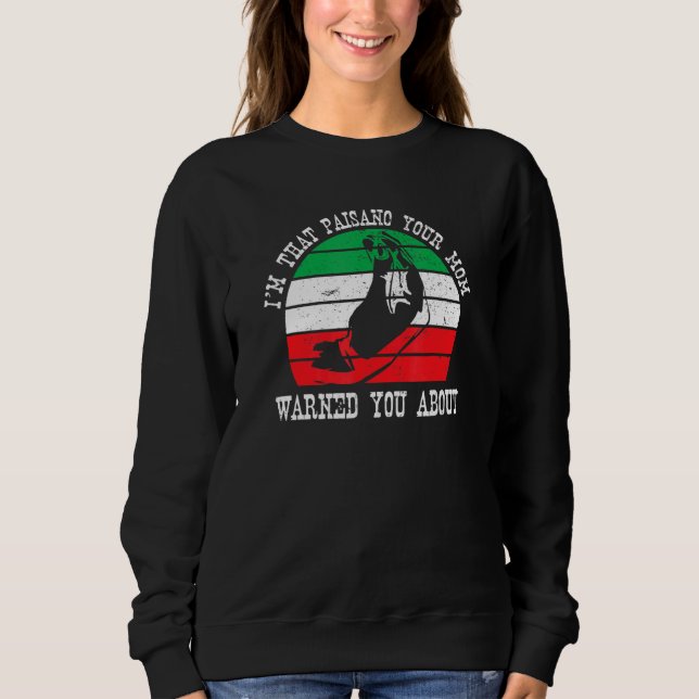 Sudadera Cita italiana Paisano Hand Gesture Paisan Italia F (Anverso)