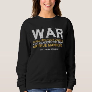 Sudadera Cita libertaria de Alexander Berkman  La guerra pa