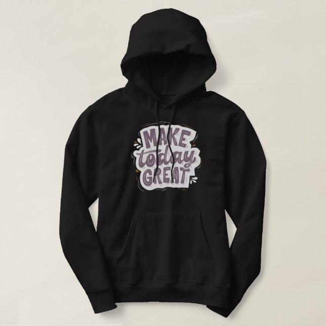 Sudadera Cita moderna y motivacional motivadora negra (Diseño del anverso)