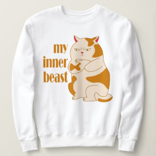 Sudadera Cita motivacional de gato gordo perezoso de mi bes