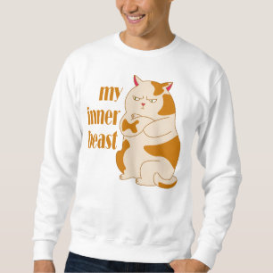 Sudadera Cita motivacional de gato gordo perezoso de mi bes