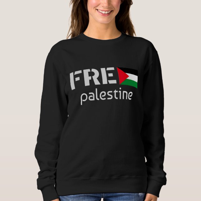 Sudadera Cita Palestina Libre con bandera para apoyar a Pal (Anverso)