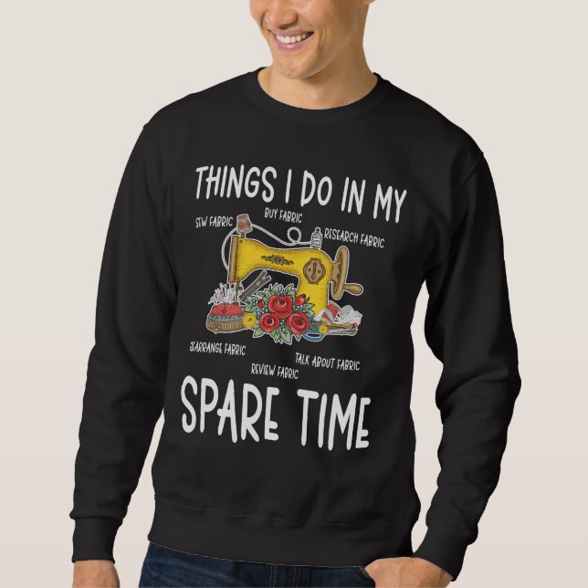 Sudadera Cita para coser humor divertida (Anverso)