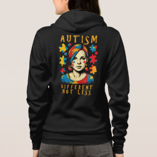 Sudadera Cita positiva diferente, no menos, de conciencia d