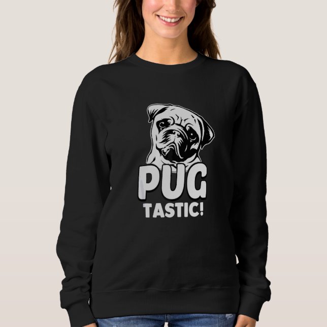Sudadera Cita Pugática Cuto Perro Pug Fantástico (Anverso)