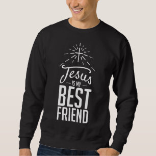 Sudadera Cita religiosa cristiana Jesús es mi mejor amigo