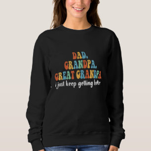Sudadera Cita Retro Groovy de los abuelos papá abuelo genia
