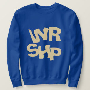 Sudadera Cita WORSHIP Azul eléctrico