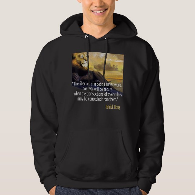 Sudadera Citación de Patrick Henry (Anverso)