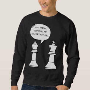 Sudadera Citas de ajedrez sin mí, no eres ninguna pareja