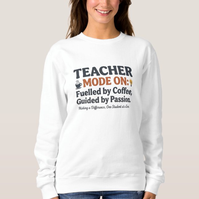 Sudadera Citas de estilo Modo Profesor Activado (Anverso)