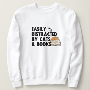 Sudadera Citas de gatos de distracción Libros divertidos