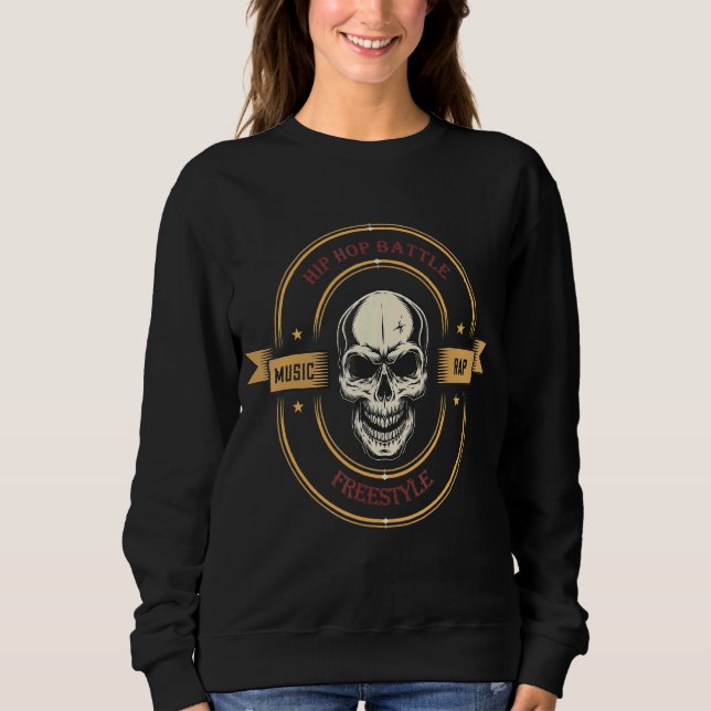 Sudadera Citas de humor para rap musical de hip hop (Anverso)