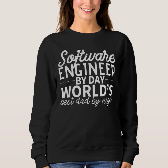 Sudadera Citas de papá ingeniero de software (Anverso)