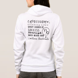 Sudadera Citas Motivacionales de Capricornio Rótulo Zodiaco