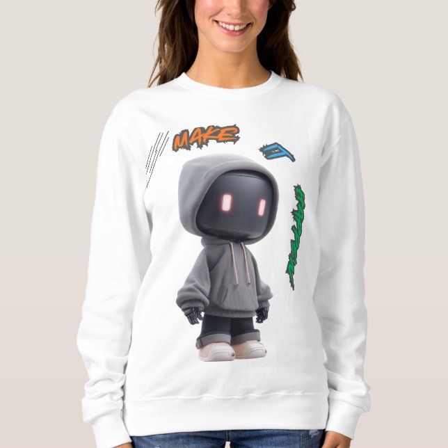 Sudadera citas motivacionales de tres palabras amigables co (Anverso)