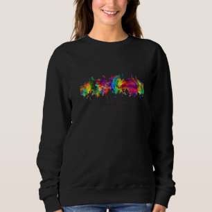Sudadera Ciudad Acuarela Panorama Hogar Estado Recuerdo ale