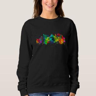 Sudadera Ciudad Acuarela Panorama Hogar Estado Recuerdo Bel