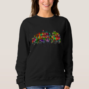 Sudadera Ciudad Acuarela Panorama Hogar Estado Recuerdo Fil
