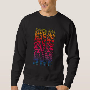 Sudadera Ciudad Colorida Retro Usa Nostálgica Santa Ana