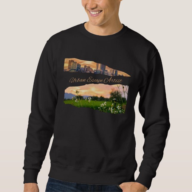 Sudadera Ciudad de artistas de escape urbano a la naturalez (Anverso)