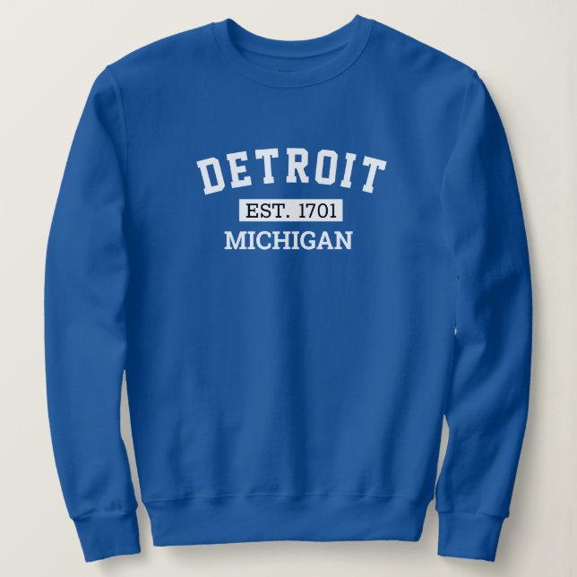 Sudadera Ciudad de Detroit, Michigan nombre de ciudad (Anverso del diseño)