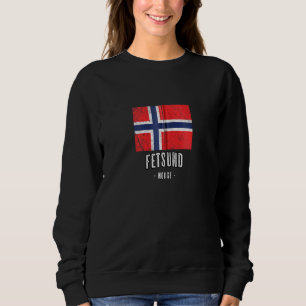 Sudadera Ciudad De Fetsund Noruega No Bandera Noruega Merch