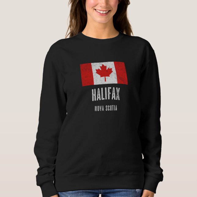 Sudadera Ciudad de Halifax - Canadá: recuerdo de la bandera (Anverso)