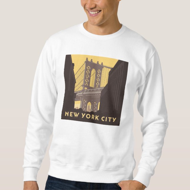 Sudadera Ciudad de Nueva York | Puente Brooklyn (Anverso)