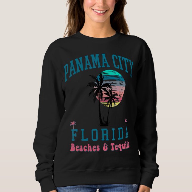 Sudadera Ciudad de Panamá Florida Sunset Tequila Beach Palm (Anverso)