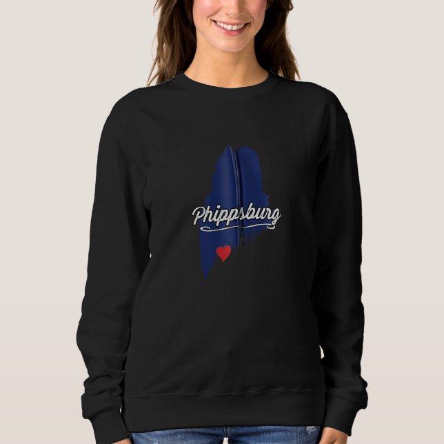 Sudadera Ciudad De Phippsburg Maine Cute Merch Gráfico Zip (Anverso)