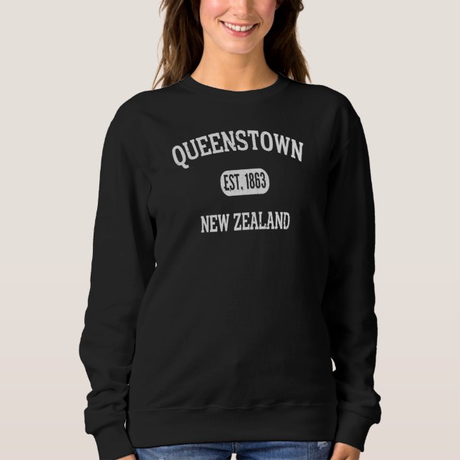 Sudadera Ciudad de Queens Newzealand Vintage (Anverso)