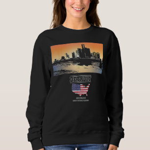Sudadera ciudad de recuerdo de vacaciones de la línea de es
