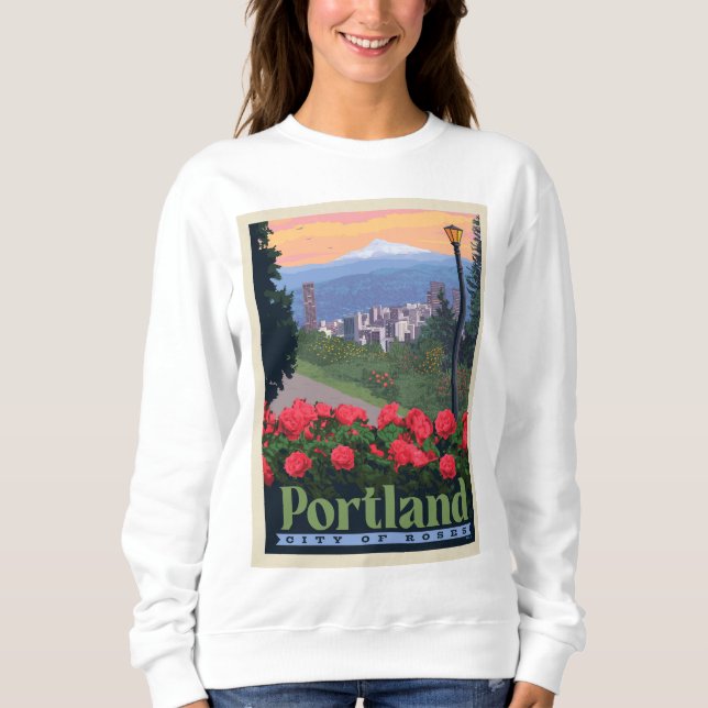 Sudadera Ciudad de Rosas | Portland, Oregón (Anverso)