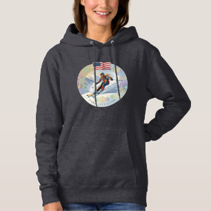 Sudadera Ciudad de Ski Park, Utah, Esquiadora