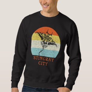 Sudadera Ciudad de Stingray Islas Caimán Vintage Retro Vaca