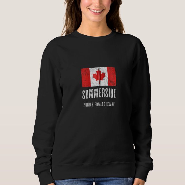 Sudadera Ciudad De Summerside Canadá Bandera Canadiense Mer (Anverso)