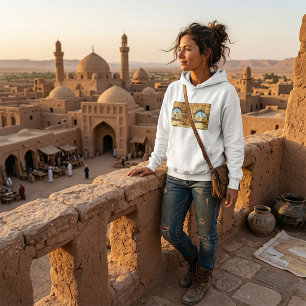 Sudadera Ciudad Desértica del Medio Oriente a Través de un 